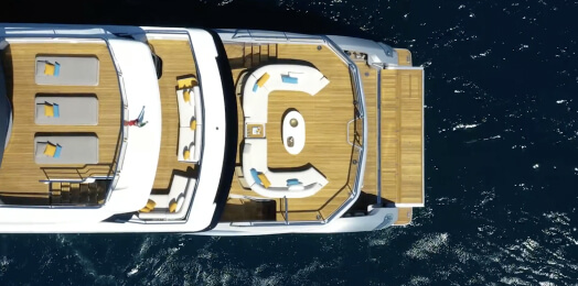Yacht Deck with Loungers