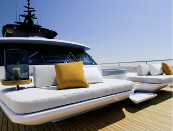 Top View of Luxury Yacht